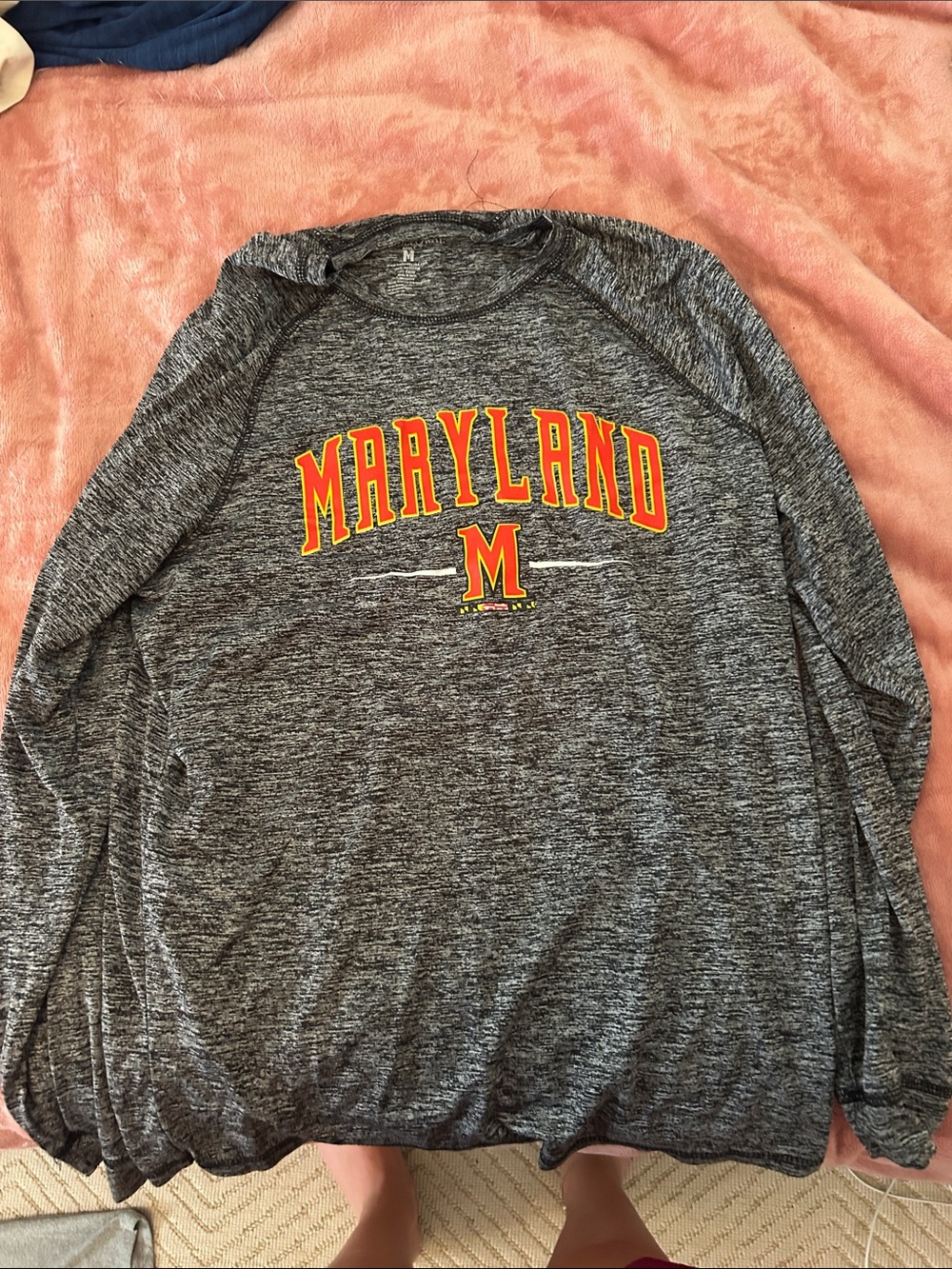 Maryland Grey Athletic Long Sleeve Tee